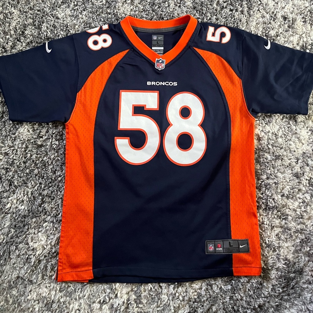 NFL Youth Denver Broncos Von Miller Nike Navy Blue Game Jersey size L 14/16
